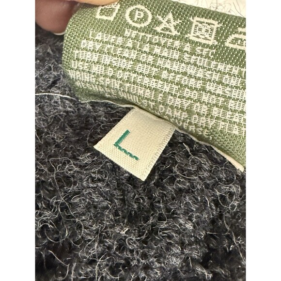 CARRAIG DONN Men's Aran Charcoal Gray Wool Sweater Size Large Ireland Dad - Picture 4 of 7